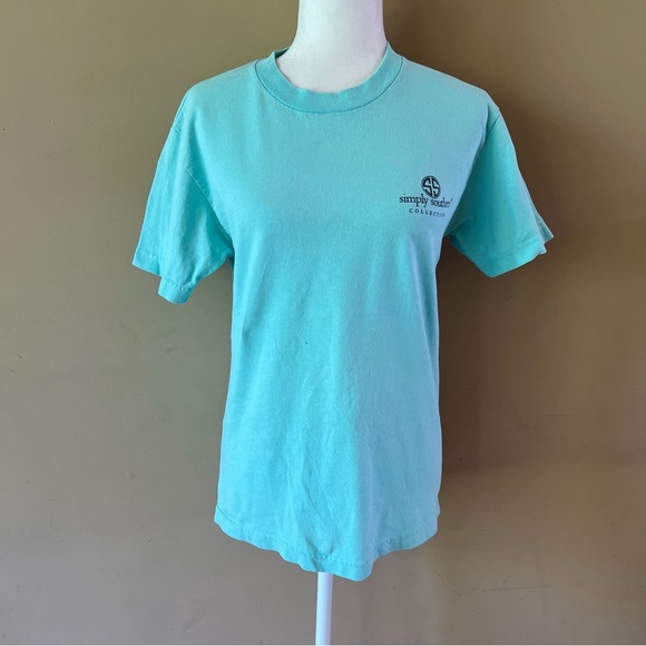 Simply Southern Small Green Pink Seahorse Star Anchor Ocean Beach Shirt - Picture 3 of 8